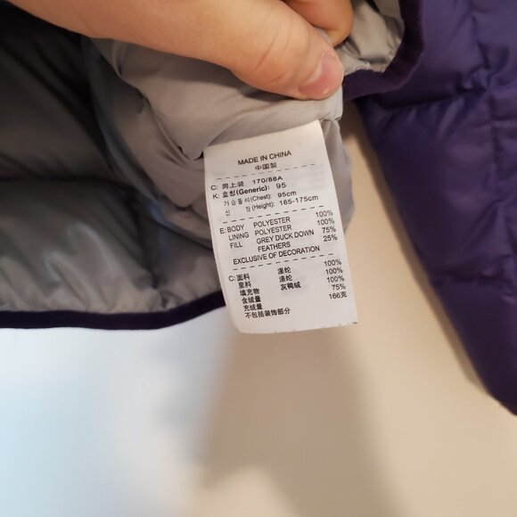 Y2K Nike Down Puffer Coat Purple Size M - Picture 5 of 5